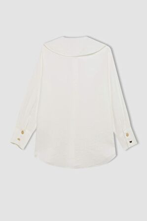 DeFacto Relax Fit Uzun Kollu Gömlek Tunik C9695AX24HSER105