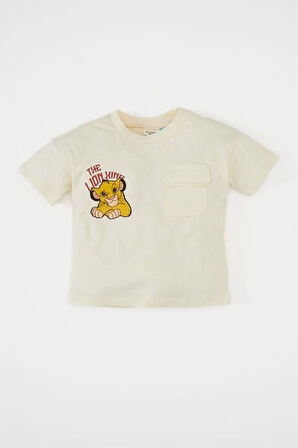 DeFacto Erkek Bebek Disney Lion King Bisiklet Yaka Kısa Kollu Tişört D1483A524SMER42