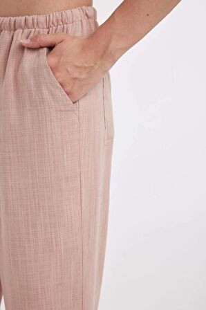 DeFacto Pantolon Wide Leg Çift Cepli Normal Bel Standart Boy D1009AX24HSBR479