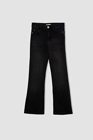 DeFacto Kız Çocuk Flare Fit İspanyol Paça Jean Pantolon C8535A824AUBK27