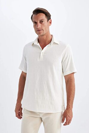 DeFacto Regular Fit Yazlık Dokulu Kısa Kollu Gömlek C9230AX24SMER105