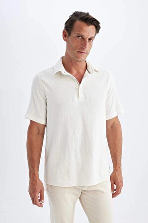 DeFacto Regular Fit Yazlık Dokulu Kısa Kollu Gömlek C9230AX24SMER105