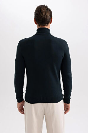 Slim Fit Balıkçı Yaka Kazak