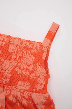 DeFacto Kız Bebek Çiçekli Askılı Yazlık Elbise D0912A524SMOG77