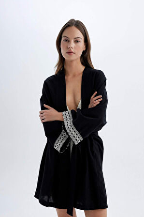 Regular Fit Pamuklu Kimono-Fall in Love