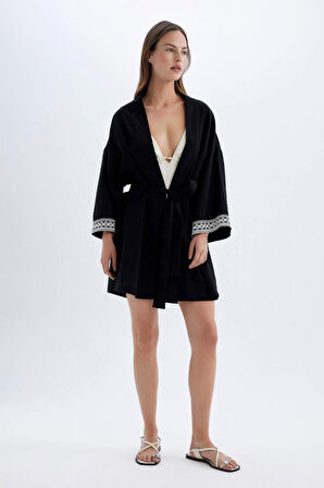 Regular Fit Pamuklu Kimono-Fall in Love