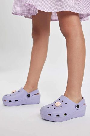 Kız Çocuk Slip On Yüksek Taban Sandalet