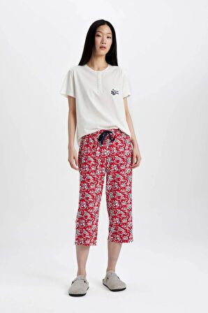 Fall in Love Baskılı Kısa Kollu Pijama Takımı