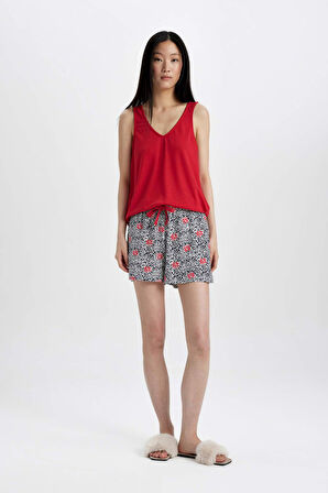 DeFacto Fall in Love Pijama Takımı Kolsuz Üst Şort B8682AX24SMWT46