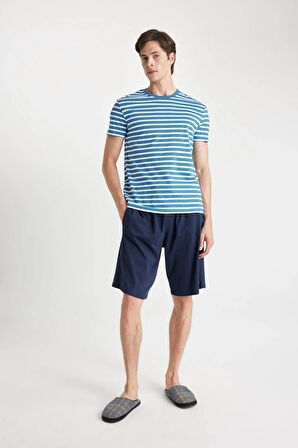 DeFacto Regular Fit Cepli Şort Pijama Altı Z6848AZ24SMNV135