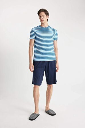 DeFacto Regular Fit Cepli Şort Pijama Altı Z6848AZ24SMNV135