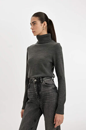 DeFacto Regular Fit Balıkçı Yaka Basic Kazak H1651AZ24WNAR198