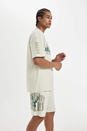 DeFactoFit NBA Milwaukee Bucks Regular Fit Cepli Kısa Paça Şort Y3016AZ24SMBG662