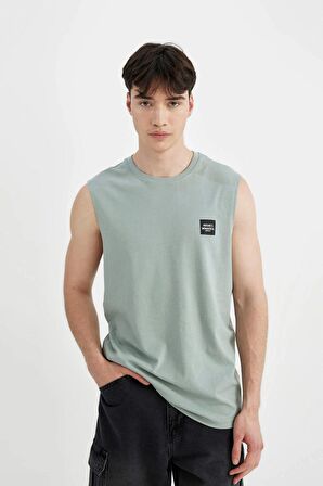 Regular Fit Baskılı Bisiklet Yaka Atlet