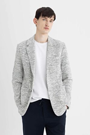 DeFacto Modern Fit Yarım Astar Düğmeli Cepli Blazer Ceket C6000AX24SPER13