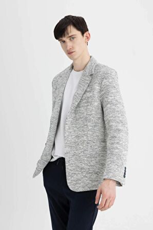 DeFacto Modern Fit Yarım Astar Düğmeli Cepli Blazer Ceket C6000AX24SPER13