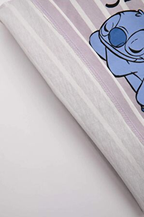 DeFacto Kız Bebek Disney Lilo & Stitch Kısa Kollu Şortlu Penye Pijama Takımı C3478A524HSPR247