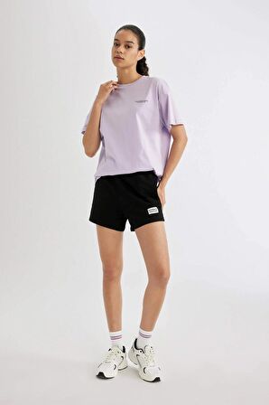 DeFactoFit Slim Fit Dar Kesim Kısa Paça Sporcu Şort U8375AZ24SPBK81