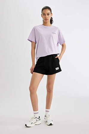 DeFactoFit Slim Fit Dar Kesim Kısa Paça Sporcu Şort U8375AZ24SPBK81