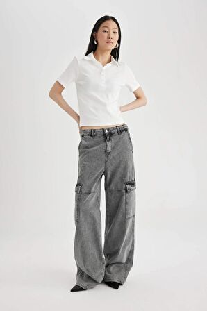 DeFacto Slim Fit Dar Kesim Kısa Kollu Polo Tişört C6249AX24SPWT32