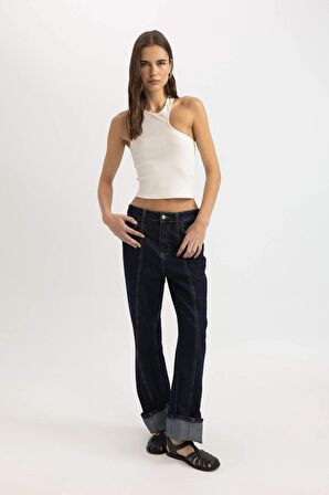 DeFacto Slim Fit Asimetrik Fitilli Kaşkorse Atlet C6246AX24SPWT32