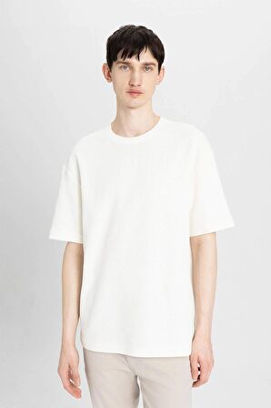 DeFacto Relax Fit Bisiklet Yaka Kısa Kollu Tişört C3701AX24SPER136