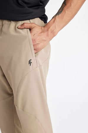 DeFactoFit Sporcu Jogger Eşofman Altı Slim Fit Dar Kesim Dokuma Üç Cepli Fermuarlı Paça B2780AX24SMBG315