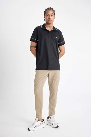 DeFactoFit Sporcu Jogger Eşofman Altı Slim Fit Dar Kesim Dokuma Üç Cepli Fermuarlı Paça B2780AX24SMBG315