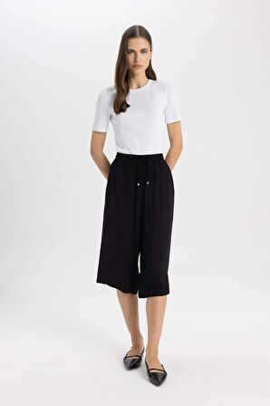 DeFacto Kapri Yüksek Bel Crop Fit Belmando Kapri I6798AZ24SMBK81