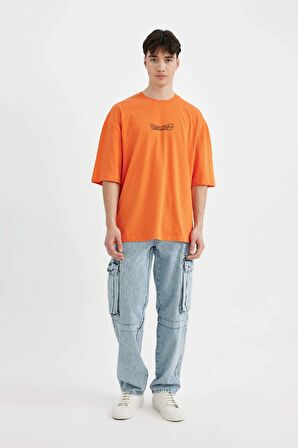 Dragon Ball Loose Fit Bisiklet Yaka Baskılı Tişört