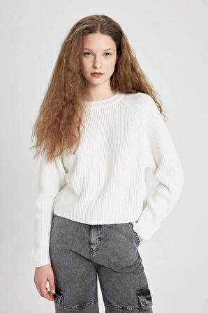 DeFacto Coool Regular Fit Bisiklet Yaka Triko Basic Kazak L2567AZ24WNER105