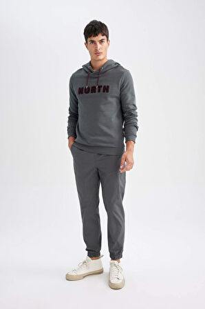 DeFacto Yazlık Pamuklu Jogger Pantolon Basic Düz Beli Bağcıklı Cepli Lastikli Paça D7782AX24AUGR311