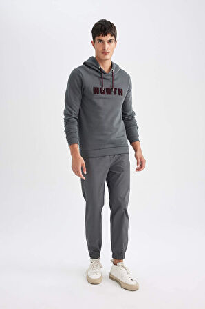 DeFacto Yazlık Pamuklu Jogger Pantolon Basic Düz Beli Bağcıklı Cepli Lastikli Paça D7782AX24AUGR311