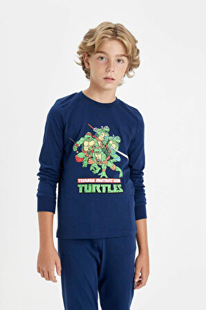 DeFacto Erkek Çocuk Teenage Mutant Ninja Turtles Uzun Kollu Pijama Takımı D6324A824AUNV154