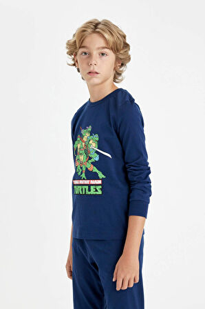 DeFacto Erkek Çocuk Teenage Mutant Ninja Turtles Uzun Kollu Pijama Takımı D6324A824AUNV154