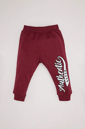 DeFacto Erkek Bebek 2'li Takım Kapüşonlu Baskılı Sweatshirt Beli Lastikli Eşofman Altı D7692A524WNBR285