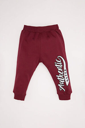 DeFacto Erkek Bebek 2'li Takım Kapüşonlu Baskılı Sweatshirt Beli Lastikli Eşofman Altı D7692A524WNBR285