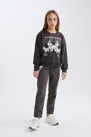 DeFacto Kız Çocuk Beli Paçası Lastikli Jogger Eşofman Altı D3841A824WNAR227