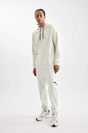 DeFactoFit Sporcu Jogger Eşofman Altı Standart Fit Skuba Dalgıç Kumaş Fermuar Cepli Standart Paça D1952AX24AUBG721