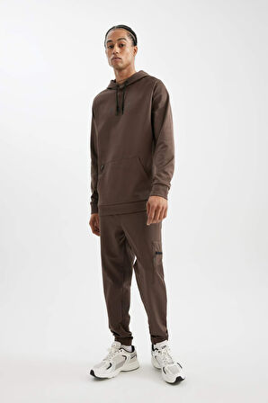 DeFactoFit Sporcu Jogger Eşofman Altı Standart Fit Skuba Dalgıç Kumaş Fermuar Cepli Standart Paça D1952AX24AUBN151