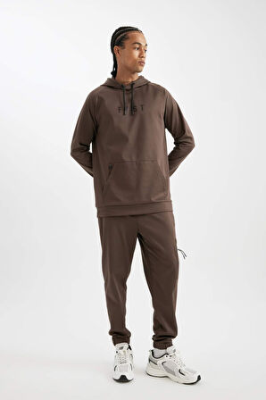 DeFactoFit Sporcu Jogger Eşofman Altı Standart Fit Skuba Dalgıç Kumaş Fermuar Cepli Standart Paça D1952AX24AUBN151