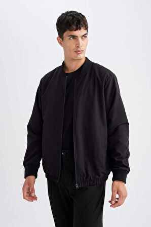 DeFacto Su İtici Regular Fit Kolej Yaka Bomber Mont D7447AX24AUBK27