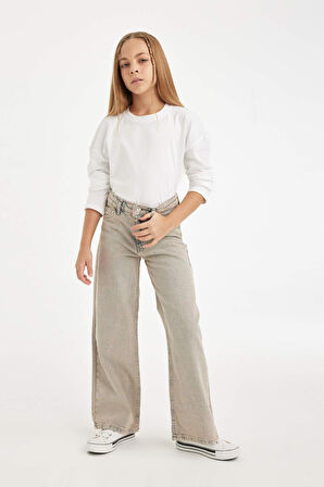 DeFacto Kız Çocuk Wide Leg Geniş Paça Pantolon D7178A824WNNM39