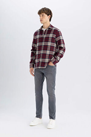 DeFacto Regular Fit Kareli Oduncu Flanel Uzun Kollu Gömlek S9275AZ24AUBR171