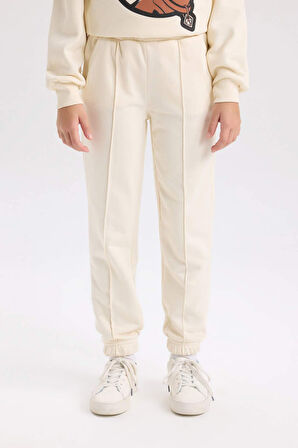 DeFacto Kız Çocuk Beli Paçası Lastikli Basic Düz Jogger Eşofman Altı D3201A824WNER134