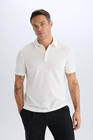 DeFacto Slim Fit Dar Kesim Polo Yaka Pamuklu Kısa Kollu Tişört X2594AZ25SPWT32