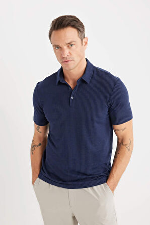 DeFacto Slim Fit Dar Kesim Polo Yaka Pamuklu Kısa Kollu Tişört X2594AZ25SPNV31