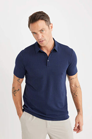 DeFacto Slim Fit Dar Kesim Polo Yaka Pamuklu Kısa Kollu Tişört X2594AZ25SPNV31