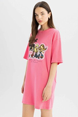DeFacto Coool Bratz Penye Kısa Kollu Mini Tişört Elbise C3548AX24SMPN160
