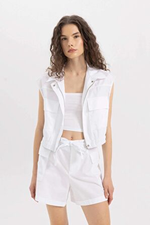 DeFacto Regular Fit Gabardin Kolsuz Gömlek C9232AX24SMWT79